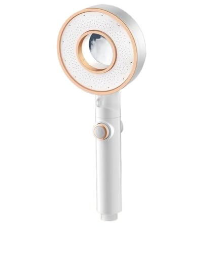 TCVCTNMZTX 3 Modi Einstellbarer Duschkopf Hochdruck-Duschköpfe One Key Stop Wasser Handbrause Badezimmerzubehör Duschkopf(White shower) von TCVCTNMZTX