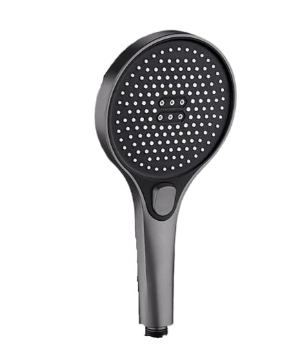 TCVCTNMZTX 3 Modi Großer Durchfluss Duschkopf 13CM Großes Panel Hochdruck Wassersparende Sprühdüse Regendusche Badezimmerzubehör Duschkopf(Grey shower) von TCVCTNMZTX