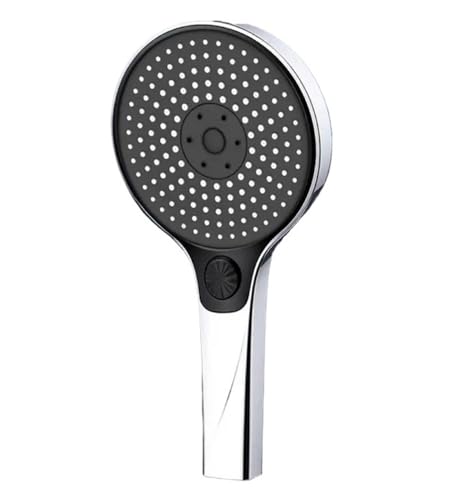 TCVCTNMZTX 3 Modi Großer Durchfluss Duschkopf 13CM Großes Panel Hochdruck Wassersparende Sprühdüse Regendusche Badezimmerzubehör Duschkopf(Silver-b) von TCVCTNMZTX
