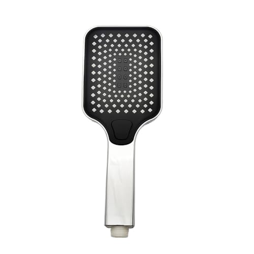 TCVCTNMZTX 320 mm großes Panel, großer Durchfluss, Supercharge-Regendusche, Deckenmontage, Splitter, 4 Modi, Massage-Badezimmerdusche Duschkopf(Silver Hand Shower) von TCVCTNMZTX