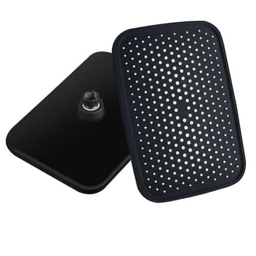 TCVCTNMZTX 360 Grad drehbarer Duschkopf, Überkopf-Duschkopf, langlebige Verwendung, rechteckige Form, robustes Material Duschkopf(schwarz) von TCVCTNMZTX