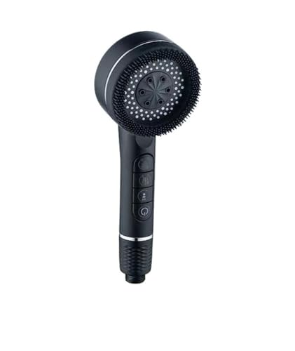 TCVCTNMZTX 4 Modi Duschkopf Hochdruck-Duschkopf for Stopp-Taste Filter Wassermassage Badezimmerzubehör Duschkopf(Black shower) von TCVCTNMZTX