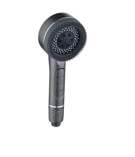 TCVCTNMZTX 4 Modi Duschkopf Hochdruck-Duschkopf for Stopp-Taste Filter Wassermassage Badezimmerzubehör Duschkopf(Grey shower) von TCVCTNMZTX