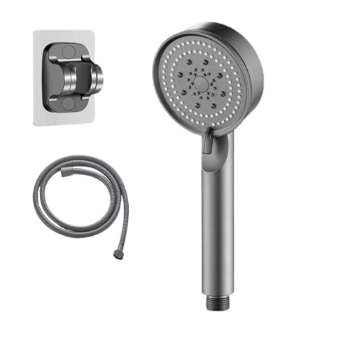 TCVCTNMZTX 4 Modi Duschkopf Tragbarer Filter Regen Wasserhahn Badezimmer Bad Home Duschkopf(Grey set) von TCVCTNMZTX