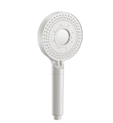 TCVCTNMZTX 5 Modi Big Boost Duschkopf for Filter 122 mm großes Panel Hochdruck-Sprühdüse Handbrause Badezimmerzubehör Duschkopf(White shower) von TCVCTNMZTX