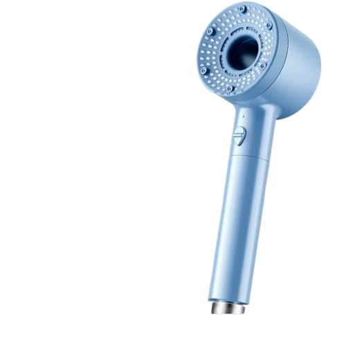 TCVCTNMZTX 5 Modi Boost Duschkopf Wassersparend Tragbarer Sprühfilter Regen Supercharged Handbrause Badezimmer Duschkopf(Light blue) von TCVCTNMZTX