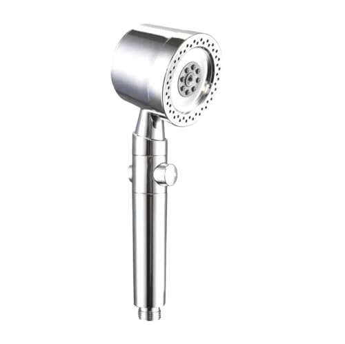 TCVCTNMZTX 5 Modi Booster Duschkopf Hochdruckfilter Duschköpfe Wassersparend One-Key Stop Wassersprühdüse Badezimmerzubehör Duschkopf(Silver-b) von TCVCTNMZTX