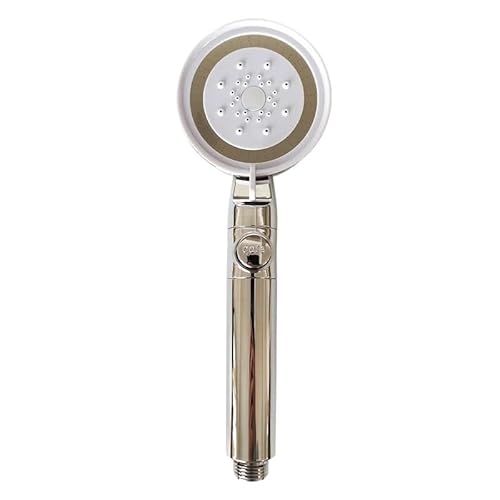 TCVCTNMZTX 5-Modus Badezimmer Dusche Set Stopp-Taste Schwarz Kopf Wasser Sparen Filter Showerhead Zubehör Duschkopf(Siver Type B) von TCVCTNMZTX