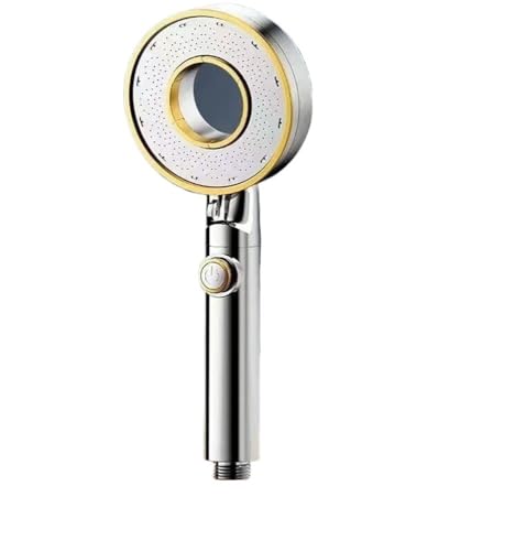 TCVCTNMZTX Drei-Modus einstellbarer Duschkopf Wassersparende Sprühdüsen One Key Stop Wasserdusche Badezimmerzubehör Duschkopf(Silver Shower) von TCVCTNMZTX