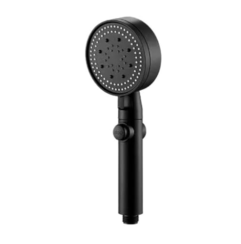 TCVCTNMZTX Duschkopf 5 Modi Einstellbare Duschköpfe for Schlauch Wassersparende One-Key-Stop-Sprühdüse Badezimmerzubehör Duschkopf(Style 1-Black) von TCVCTNMZTX