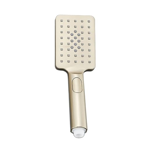 TCVCTNMZTX Duschkopf ABS-Plastitic Square Regenduschkopf Chrom Schwarz Badezimmer Wasserhahn Zubehör Handbrause Duschkopf(Brush gold Spray) von TCVCTNMZTX