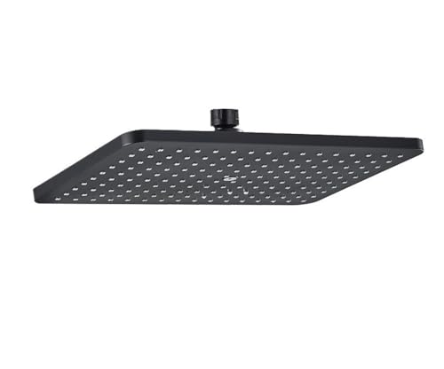 TCVCTNMZTX Duschkopf ABS-Plastitic Square Regenduschkopf Chrom Schwarz Badezimmer Wasserhahn Zubehör Handbrause Duschkopf(Only Black Head) von TCVCTNMZTX