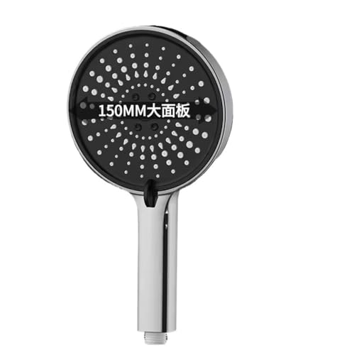TCVCTNMZTX Großes Panel Duschkopf 5 Modi Einstellbarer großer Durchfluss Wasserfall Druck Handbrause Badezimmerzubehör Duschkopf(Upgraded Silver) von TCVCTNMZTX
