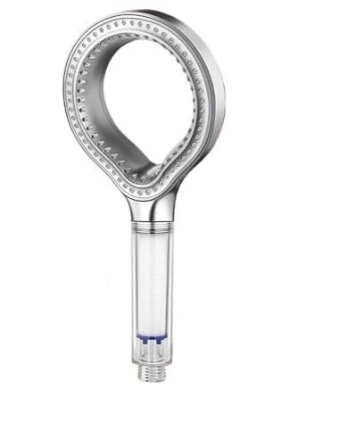 TCVCTNMZTX Großes Panel Hochdruck-Duschkopf for großem Durchfluss und Filter, silberne Massage-Sprühdüse for, Regenduschkopf fürs Badezimmer Duschkopf(B) von TCVCTNMZTX