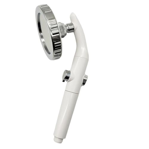 TCVCTNMZTX Großes Panel Hochdruck-Duschkopf for großem Durchfluss und Wasserstopp-Taste, silberne Massage-Abs-Sprühdüse, Regendusche im Badezimmer Duschkopf(Upgraded White) von TCVCTNMZTX