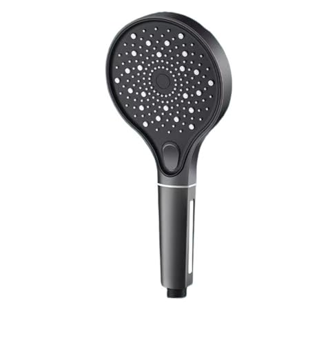 TCVCTNMZTX Handbrause for Druck und Filter, Hochdruck-Sprühdüsen, 3 Modi, verstellbarer Duschkopf, Badezimmerzubehör Duschkopf(Grey shower) von TCVCTNMZTX