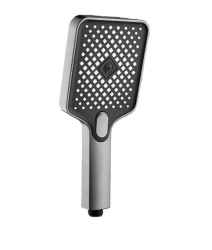 TCVCTNMZTX Hochdruck-Duschkopf for großem Durchfluss, schwarz, 4 Modi, quadratisch, wassersparende Sprühdüse, Massage-Regendusche, Badezimmerzubehör Duschkopf(Grey B) von TCVCTNMZTX