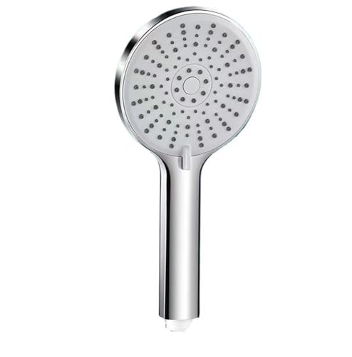 TCVCTNMZTX Silber Schwarz Hochdruck 12cm Großer Durchfluss Duschkopf 5 Modi Spray Massage Regen Handbrause Badezimmer Zubehör Duschkopf(Silver shower) von TCVCTNMZTX