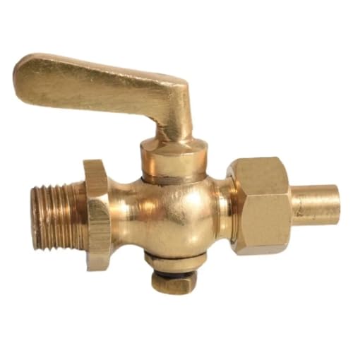 1pc BSPP 3/8" Brass Two-way Cock Male-Union Thread Cock Valve Pressure Gauge Flexible Joint Welding Switch von TCYNNQVD