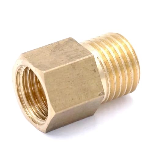 2pc Brass Reducer Hex Head M12x1.5mm Female to 1/4" BSP Male Thread Reducing Bush Fitting von TCYNNQVD