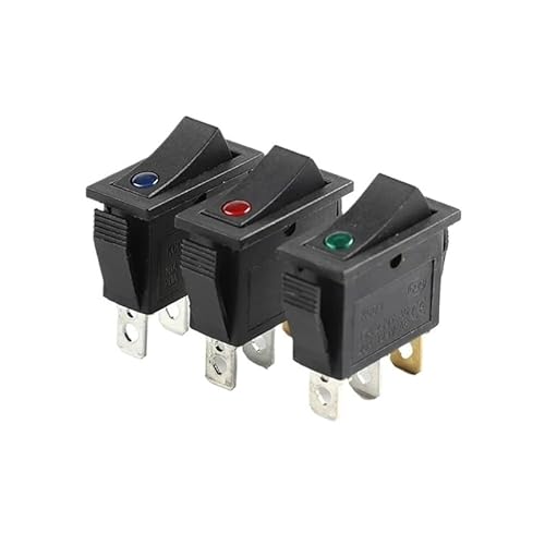ElectronicSwitch 1 PCS 3-pin Rocker Button Switch KCD3 ON-OFF 2nd Gear Position Blue Cat's Eye with LED AC 16A 250V ElectronicSwitch 1 PCS 3-pin Rocker Button Switch KCD3 ON-OFF 2nd Gear Position Blue Cat's Eye with LED AC 16A 250V von TCYNNQVD
