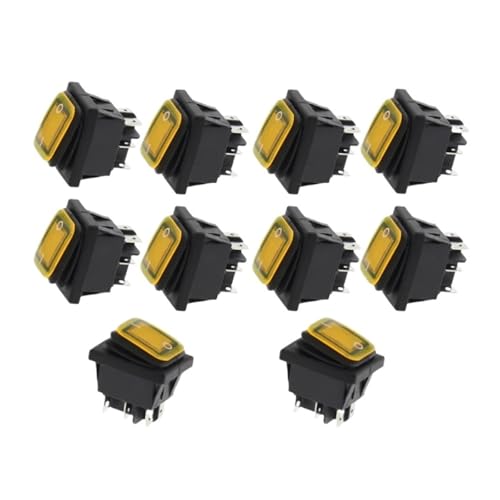 ElectronicSwitch 10pcs 2D6P-yellow 30x22mm Rocker Switch Red LED 220V 16A 250VAC KCD4-201 DPST Switchs 6pin ElectronicSwitch 10pcs 2D6P-yellow 30x22mm Rocker Switch Red LED 220V 16A 250VAC KCD4-201 DPST Switchs 6pin von TCYNNQVD