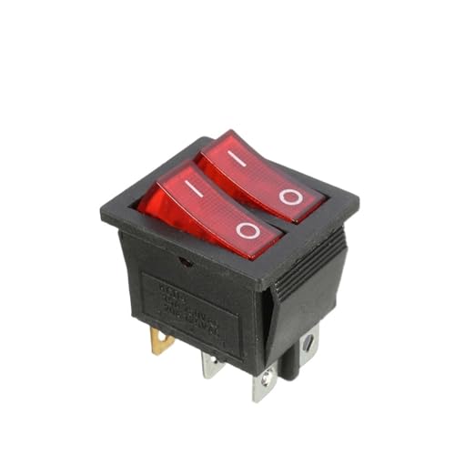 ElectronicSwitch 10pcs 6 Pins Rocker Switch On/off Double Red Light Lamp Toggle Double Spst Button Switches Two Way 15A 250V ElectronicSwitch 10pcs 6 Pins Rocker Switch On/off Double Red Light Lamp Toggle Double Spst Button Switches Two Way 15A 250V von TCYNNQVD