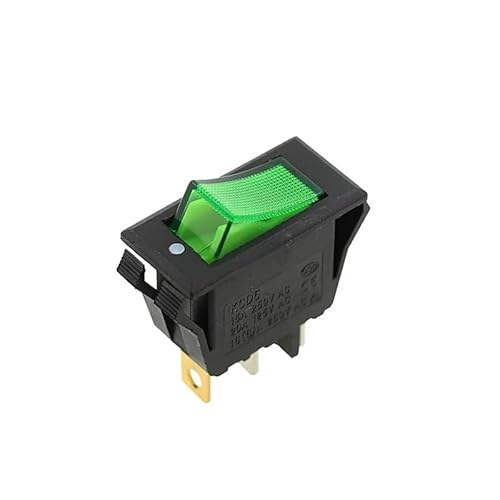 ElectronicSwitch 1pc V Shape Rocker Switch 20A 125VAC 28 * 14MM ON/OFF SPST 3 Pin 12V Green LED 2 Position 15A 250VAC Latching ElectronicSwitch 1pc V Shape Rocker Switch 20A 125VAC 28 * 14MM ON/OFF SPST 3 Pin 12V Green LED 2 Position 15A 250VAC Latching von TCYNNQVD