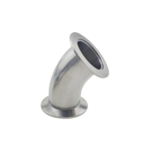 KF25 Vacuum 45 Degree Elbow 304 Stainless Steel Tri Clamp Flange Joint Pipe Fitting Tube von TCYNNQVD