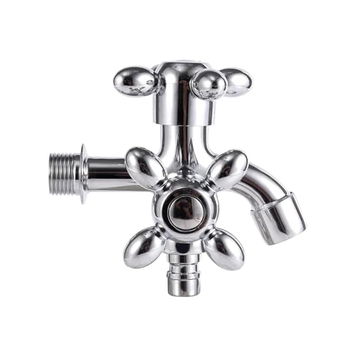 TCYNNQVD 1/2" Dual Control 2 Outlet Water Tap Garden Irrigation Valve Washing Machine Faucet Toilet Shower Bathroom Valve TCYNNQVD 1/2" Dual Control 2 Outlet Water Tap Garden Irrigation Valve Washing Machine Faucet Toilet Shower Bathroom Valve von TCYNNQVD