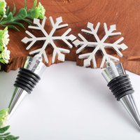 Gravierte Weingeschenk, Personalisierte Schnee Weinverschluss, Benutzerdefinierte Jubiläumsgeschenk, Schneeflocke Weinflaschenverschluss von TCdiy