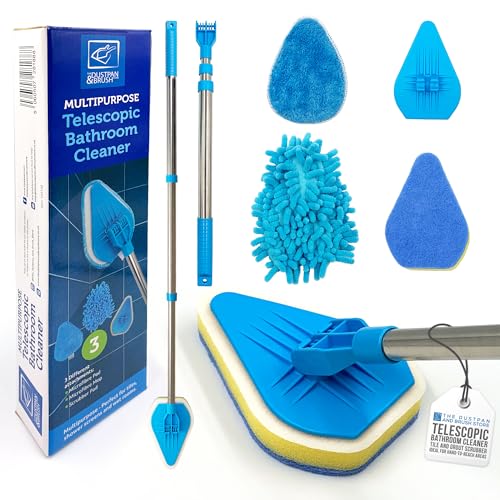 Badezimmer-Fliesenreiniger Teleskop-Duschmopp Ausziehbares Badreinigungswerkzeug (Teleskop-Badezimmer-Reinigungsset) von TDBS The Dustpan and Brush Store von TDBS The Dustpan and Brush Store