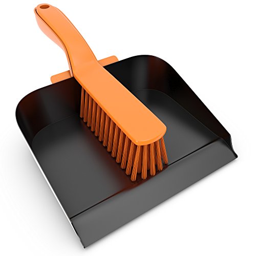 Metall-Staub- und Bürste aus robustem Stahl und weiche PVC-Handbürste von TDBS The Dustpan and Brush Store