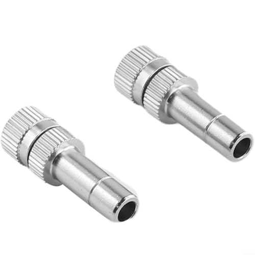 10 Stück Sprühdüsen 6 mm Schnellverbindungs-Nebelsprühköpfe 0,15–0,8 mm Kupfer Zerstäuberdüsen für Gartenbewässerung Gewächshaus Kühlung Terrasse Rasen Bewässerungssystem (0,15 mm) von TDCuizent