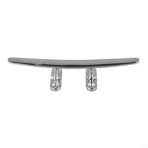 316 Edelstahl Marine MooCleat hochglanzpoliert 4 Löcher Flat Top Boot Dock Hardware Heavy Duty Yacht Seil Klemme Deck Mount (20,3 cm) von TDCuizent