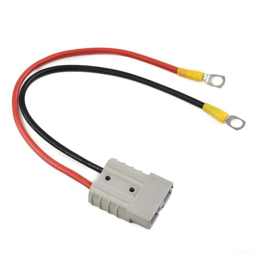 50 A Stecker Batteriekabel M8 Terminal Ring Lug Power Extension Cord 12AWG PVC Kupferdraht Kabel für Industrieanlagen Solarpanel Elektrofahrzeug Materialhandhabungsausrüstung (30 cm) von TDCuizent
