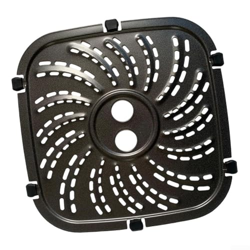 8QT Air Fryer Grill Plate Replacement Carbon Steel Crisper Tray with Rubber Tabs Compatible with PowerXL Air Fryer Plus, Non-Double Layer Coating Dishwasher Kitchen Accessory(19.4 * 19.2cm) von TDCuizent