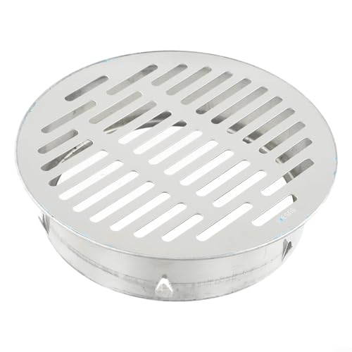 Bodenablaufabdeckung aus 304 Edelstahl, rund, flach, Anti-Verstopfungs-Design, für Badezimmer, Dusche, Küche, Terrasse, Garten, Balkon, Außenablaufsystem, Silber (160 mm) von TDCuizent