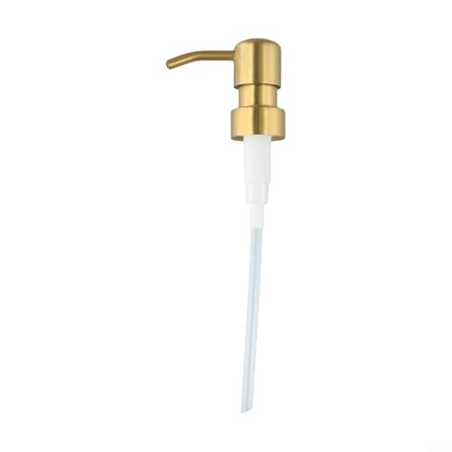 Edelstahl-Lotion-Seifenspender-Pumpkopf mit Metallgehäuse, 28/400 Gewinde, federbelastetes Design für DIY-Flaschen, Küche, Badezimmer, Flüssigkeitsdosierung, ORB, Schwarz, Gold, Weiß (Titan Gold) Edelstahl-Lotion-Seifenspender-Pumpkopf mit Metallgehäuse, 28/400 Gewinde, federbelastetes Design für DIY-Flaschen, Küche, Badezimmer, Flüssigkeitsdosierung, ORB, Schwarz, Gold, Weiß (Titan Gold) von TDCuizent