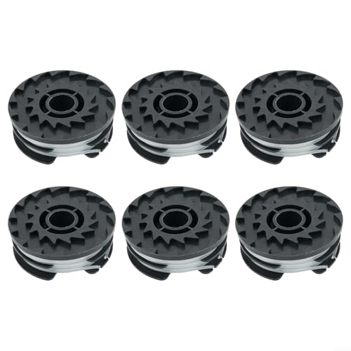Fadenspulen für Akku-Rasentrimmer 20-Li A1 B2 C3 PRT 300 A1 PRT 550 A1 PRT 50 Ersatzspule Schnur 1,6 mm Durchmesser 2 x 4 m Nylon Copolymer Harz Auto Feed Cap Protected(6er-Pack) von TDCuizent