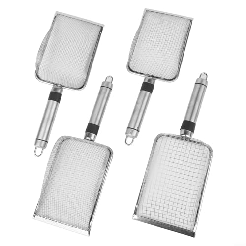 Gartensieb mit ergonomischem Griff, Edelstahl-Mesh-Sieb für Blumenerde, Kompost-Filter, Hof-Arbeitswerkzeug, 31 x 15 x 12 cm (2,0 + 2,8 + 3,8 + 5,0 mm) von TDCuizent