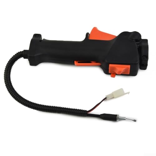 Gaszug Griff Auslöser mit An/Aus Kill Schalter für Multi-Tool Freischneider, 26mm Rohrdurchmesser, 490mm Gesamtlänge, Orange Ersatzteil für Rasentrimmer Gaszug Griff Auslöser mit An/Aus Kill Schalter für Multi-Tool Freischneider, 26mm Rohrdurchmesser, 490mm Gesamtlänge, Orange Ersatzteil für Rasentrimmer von TDCuizent