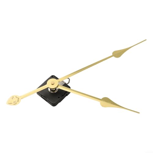 Leises Quarz-Uhrwerk mit langem Schaft, DIY-Reparatur-Set mit Stunden-Minutenzeigern für Wanduhrherstellung, Ersatzteile, kompatibel mit 50–60 cm Uhr-Panel, 18 mm Schaftlänge (Gold 2) von TDCuizent