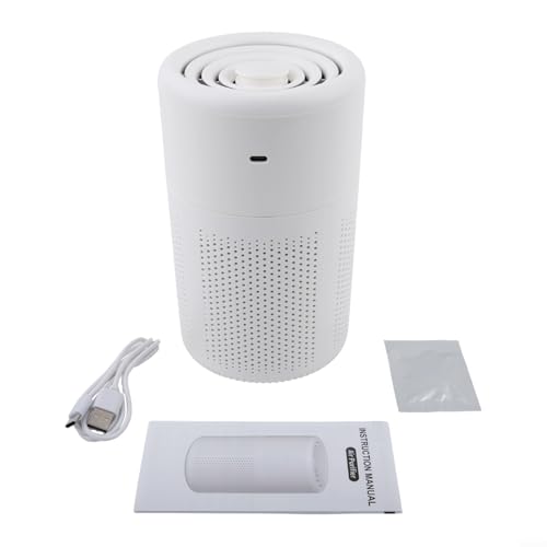 Luftreiniger mit Aromatherapie-Funktion Desktop Luftreiniger mit PM2.5 Filter Carbon Baumwolle für Home Office Schlafzimmer Rauchentfernung Leiser Betrieb Weiß 5W von TDCuizent