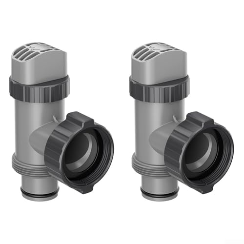 Pool Plunger Valve Assembly Replacement Kit with O-Rings and Step Washers for 1500-4000 GPH Filter Pumps and Saltwater Chlorinator Systems, Compatible with Large Swimming Pool Filtration 2 Pack Grey Pool Plunger Valve Assembly Replacement Kit with O-Rings and Step Washers for 1500-4000 GPH Filter Pumps and Saltwater Chlorinator Systems, Compatible with Large Swimming Pool Filtration 2 Pack Grey von TDCuizent