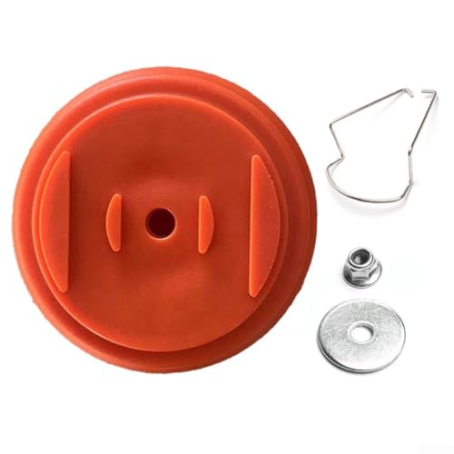 Rasenmäher Trimmer Freischneider Ersatzaufsatz-Set mit Schutzabdeckung Schutz-Set Kunststoffschild Schutzdichtung Mutter für Garten-Elektrowerkzeuge Outdoor-Ausrüstung (orange) von TDCuizent