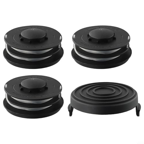 Rasentrimmer Ersatzspulen-Set für GC-ET 4530 3405685-3 Trimmerköpfe mit Kappenabdeckung, 5 m Nylonfaden, 1,4 mm Durchmesser, kompatibel mit GE-CT 4530 RTV 400 550 550/1 Rasentrimmer Ersatzspulen-Set für GC-ET 4530 3405685-3 Trimmerköpfe mit Kappenabdeckung, 5 m Nylonfaden, 1,4 mm Durchmesser, kompatibel mit GE-CT 4530 RTV 400 550 550/1 von TDCuizent