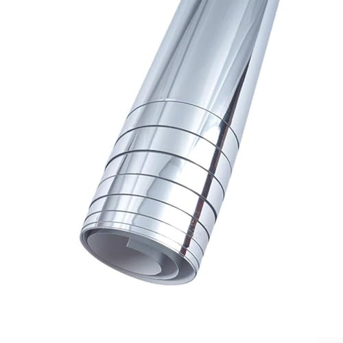 Spiegel Wandaufkleber Selbstklebende PET-Folie Reflektierende Dekorative Badezimmer Küche Wohnzimmer Dekor Klare Oberflächen Wasserdicht DIY Heimdekoration (50 × 50 cm) von TDCuizent