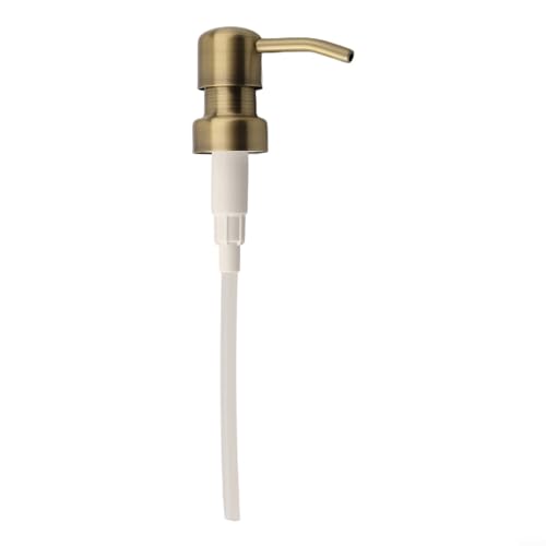 TDCuizent 2 Stück Retro Metall Seifenpumpe Ersatz für flüssige Lotionflaschen Vogelkopf-Design 304 Edelstahl außen mit Kunststoff-Mechanismus passend für 28/400 Gewinde (Gold) von TDCuizent