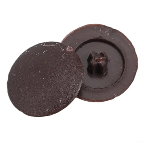 TDCuizent 2000 Stück Schraubenabdeckkappen für Kreuzschlitz-Flachkopfschrauben, 7–8 mm Durchmesser, PP-Kunststoff, Möbelbeschläge, verdeckter Schutz, staub- und feuchtigkeitsbeständig (dunkelbraun) von TDCuizent